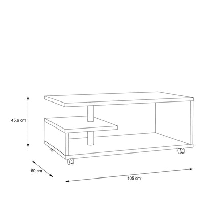 Bailey Coffee Table in Concrete Grey – FTG, view 3