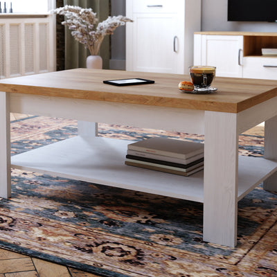 Bohol Coffee Table in Riviera Oak/White – FTG, view 5
