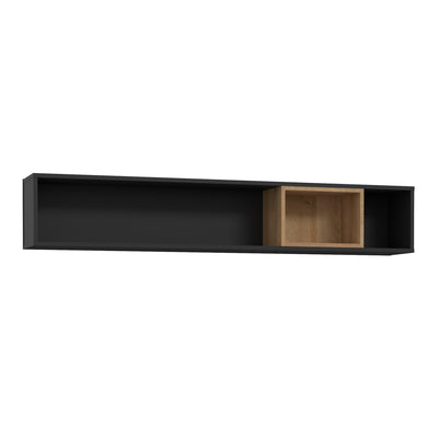 High Rock Wall Shelf in Matt Black/Riviera Oak – FTG