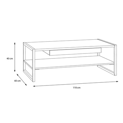 High Rock Coffee Table in Riviera Oak – FTG, view 9
