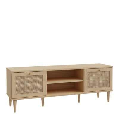 Calasetta 2 Door 1 Shelf TV Unit in Rattan – FTG