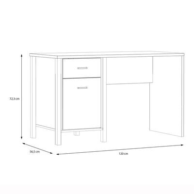 High Rock Desk in Matt Black/Riviera Oak – FTG, view 9