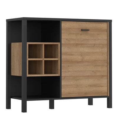 High Rock Storage/Display Chest in Matt Black/Riviera Oak – FTG