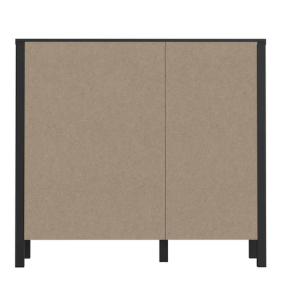 High Rock Storage/Display Chest in Matt Black/Riviera Oak – FTG, view 6