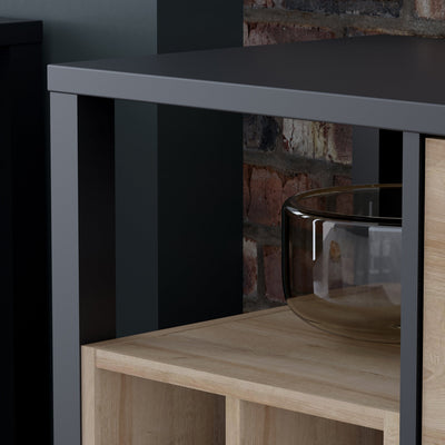 High Rock Storage/Display Chest in Matt Black/Riviera Oak – FTG, view 9
