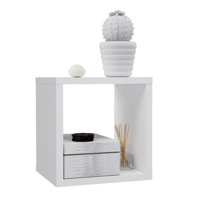 Mauro Singular Storage Unit in Matt White – FTG, view 4