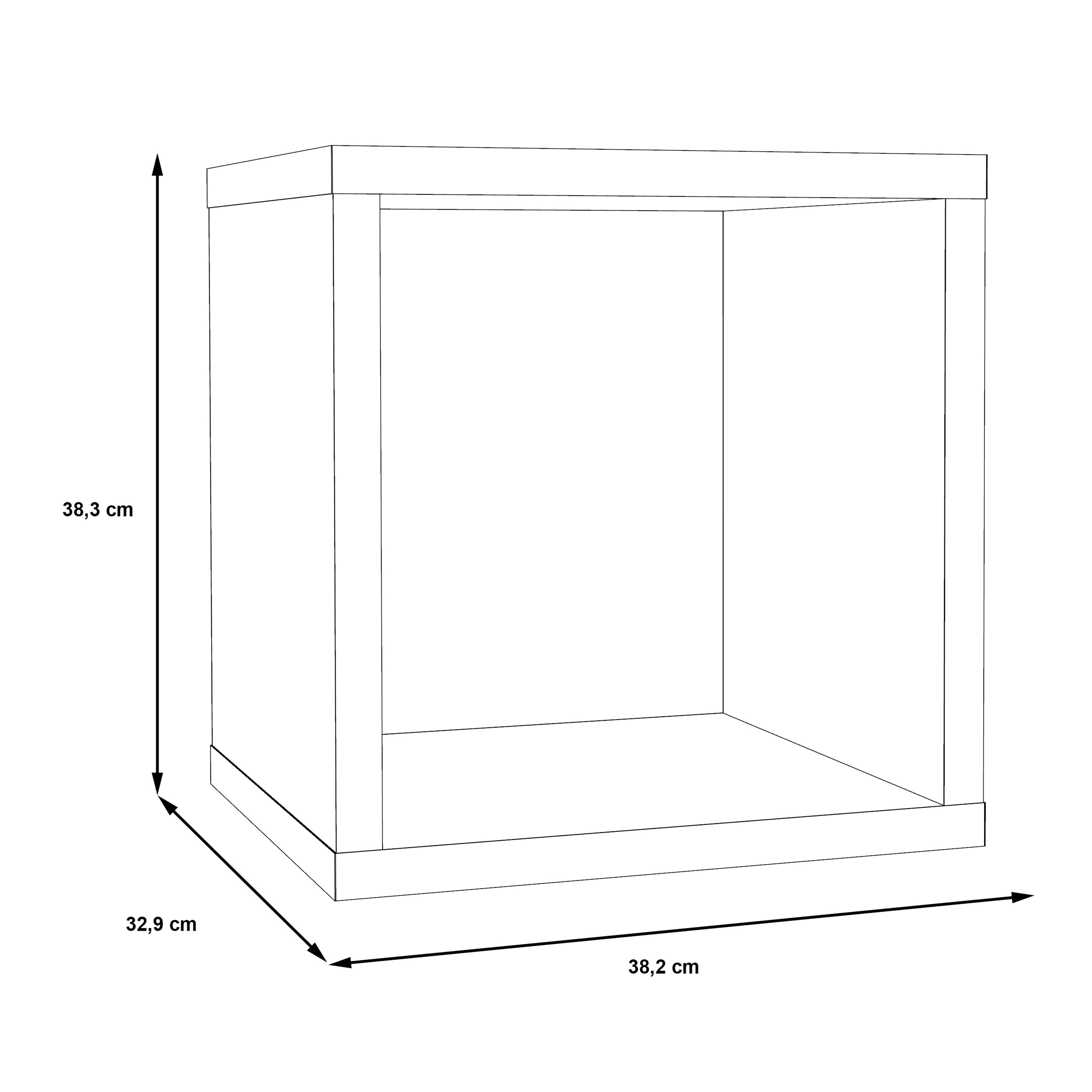 Mauro 1 Shelf Storage Unit in Matt White – FTG, view 5