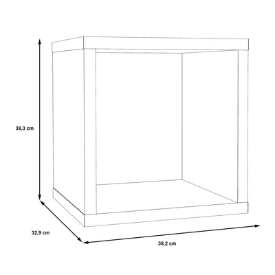 Mauro 1 Shelf Storage Unit in Matt White – FTG, view 5