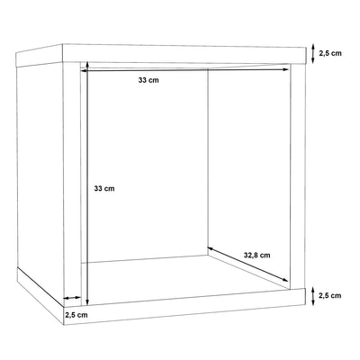 Mauro 1 Shelf Storage Unit in Matt White – FTG, view 6