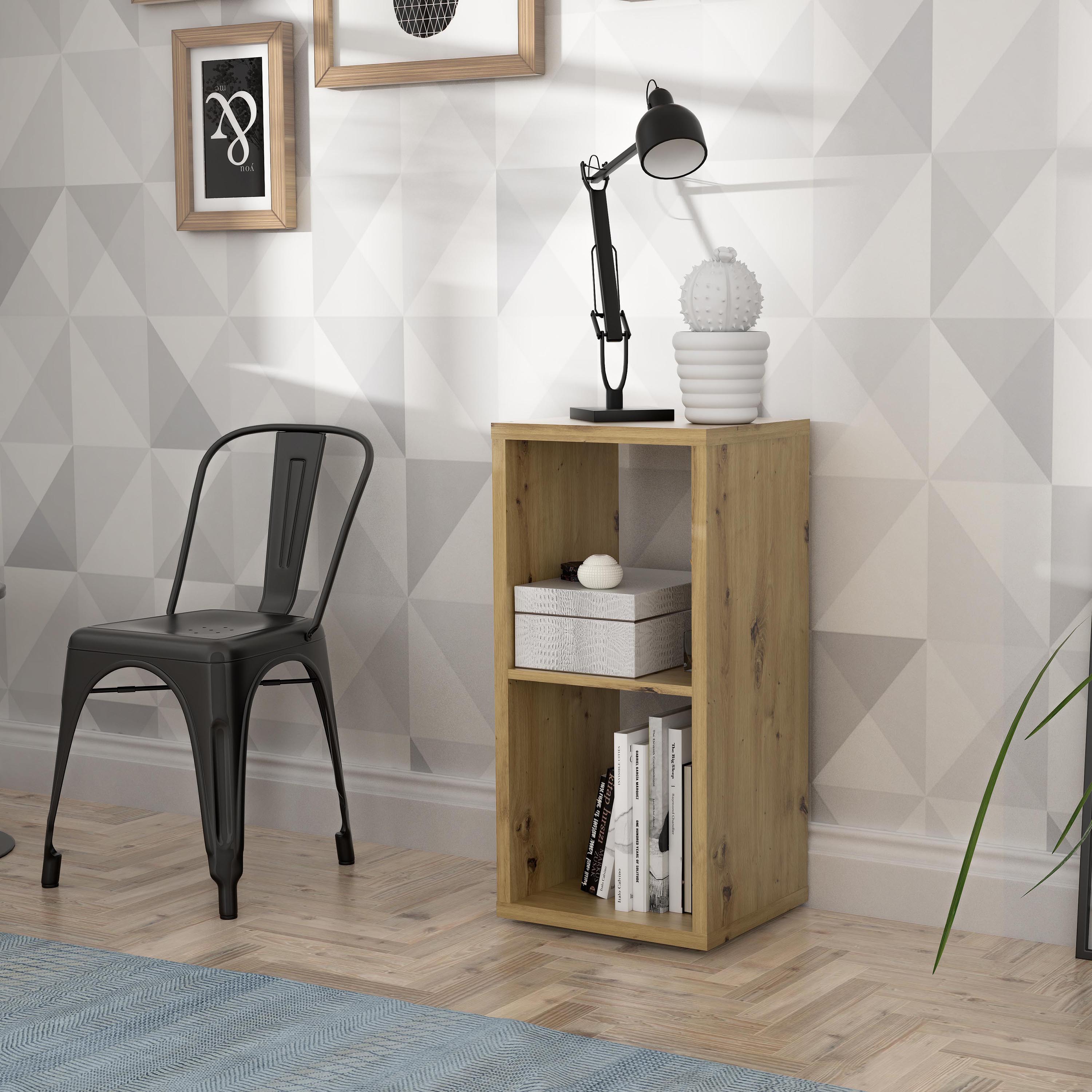 Mauro 1 Shelf Storage Unit in Artisan Oak – FTG, view 3