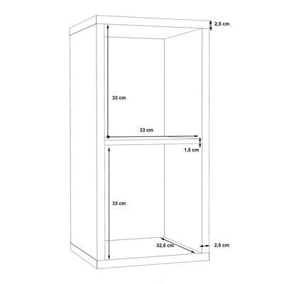 Mauro 1 Shelf Storage Unit in Concrete Grey – FTG, view 7