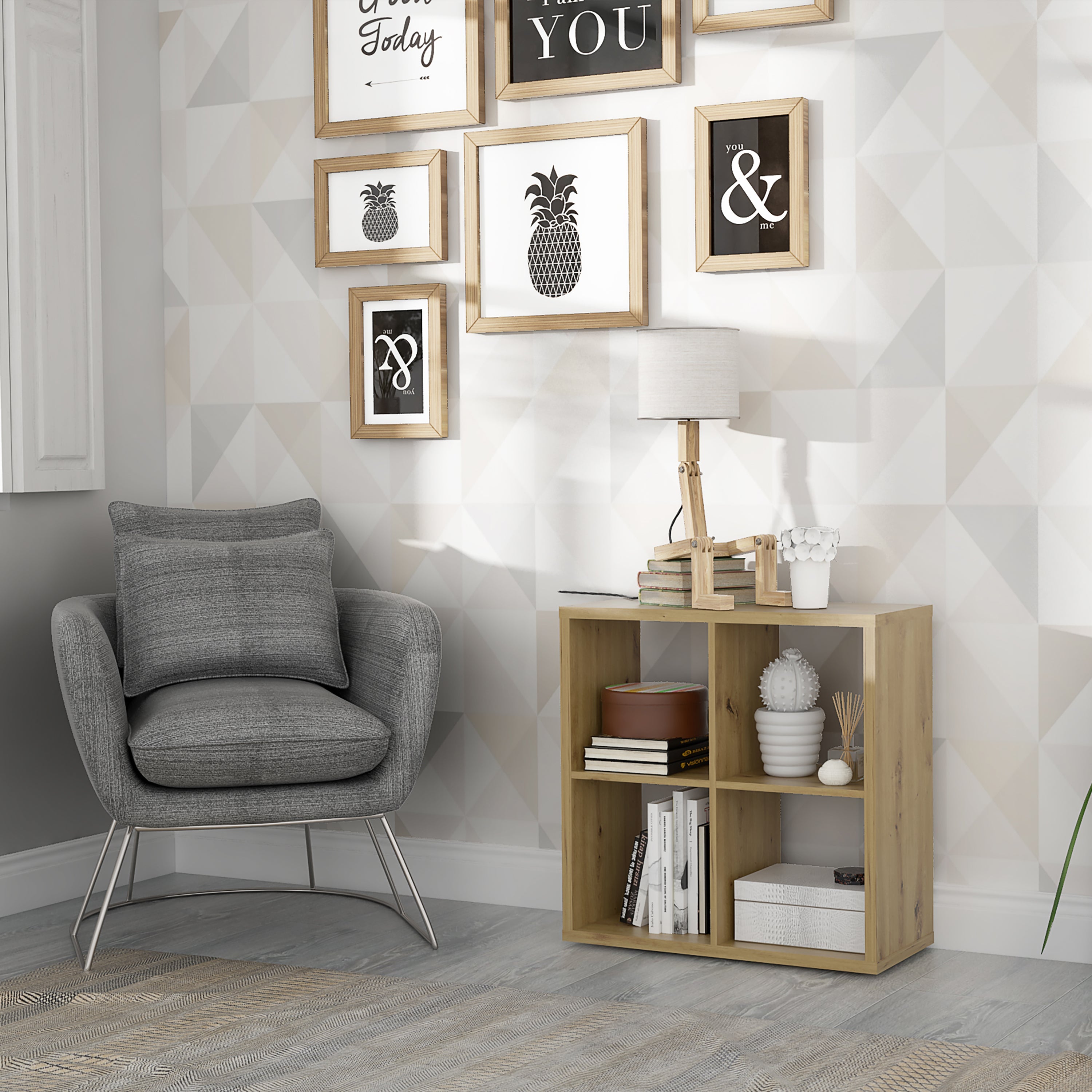 Mauro 2x2 Storage Unit in Artisan Oak – FTG, view 3