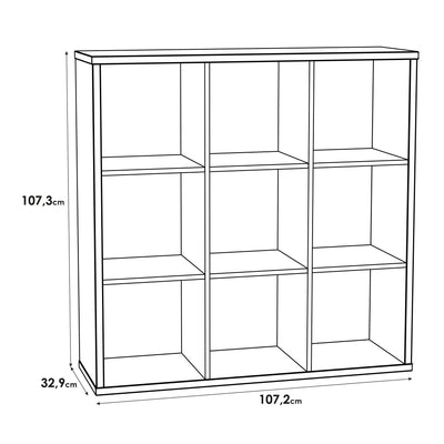 Mauro 3x3 Storage Unit in Matt White – FTG, view 7