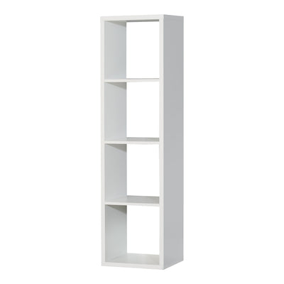 Mauro 3 Shelves Storage Unit in Matt White – FTG, view 3