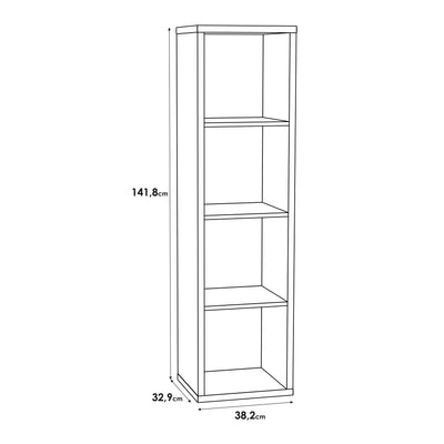 Mauro 3 Shelves Storage Unit in Matt White – FTG, view 7