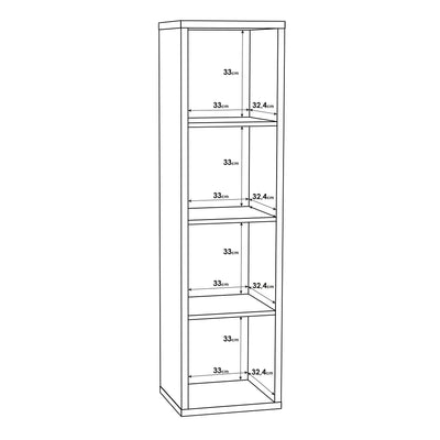 Mauro 3 Shelves Storage Unit in Matt White – FTG, view 8