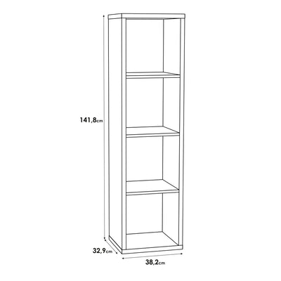 Mauro 3 Shelves Storage Unit in Sand Oak – FTG, view 5