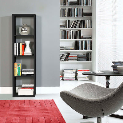 Mauro 3 Shelves Storage Unit in Matt Black – FTG, view 3