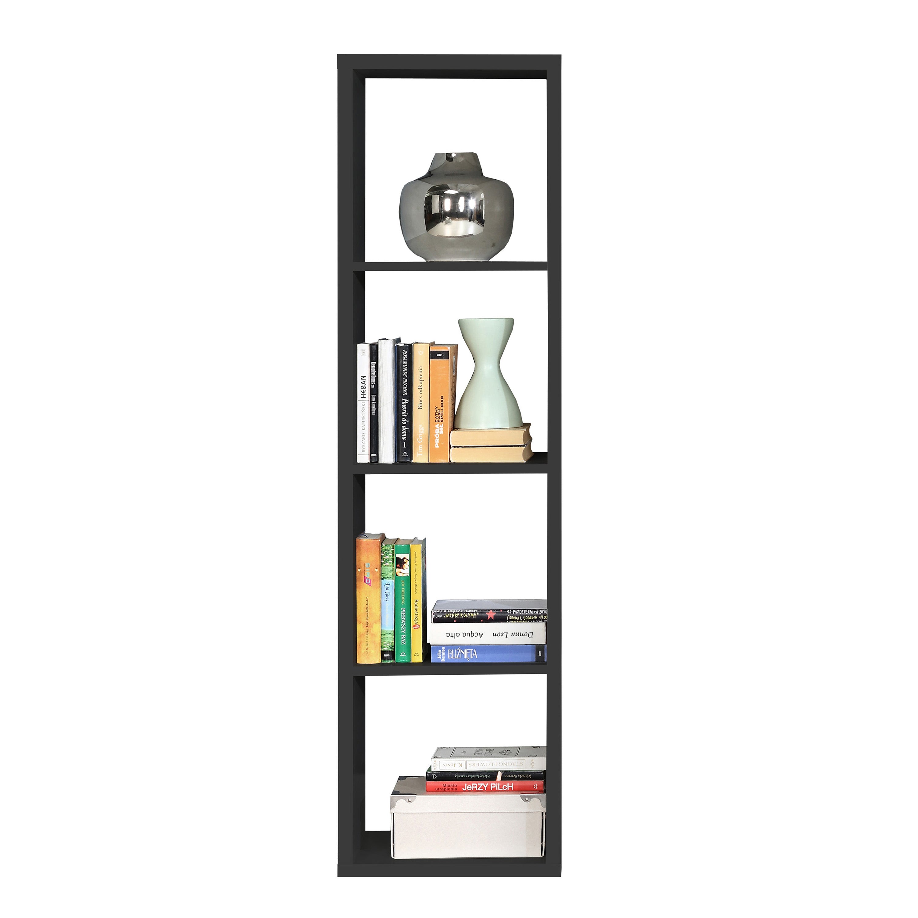 Mauro 3 Shelves Storage Unit in Matt Black – FTG, view 4