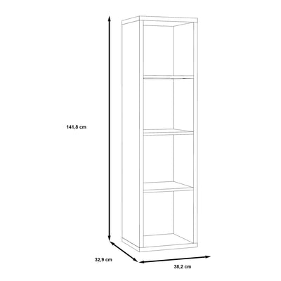Mauro 3 Shelves Storage Unit in Matt Black – FTG, view 7
