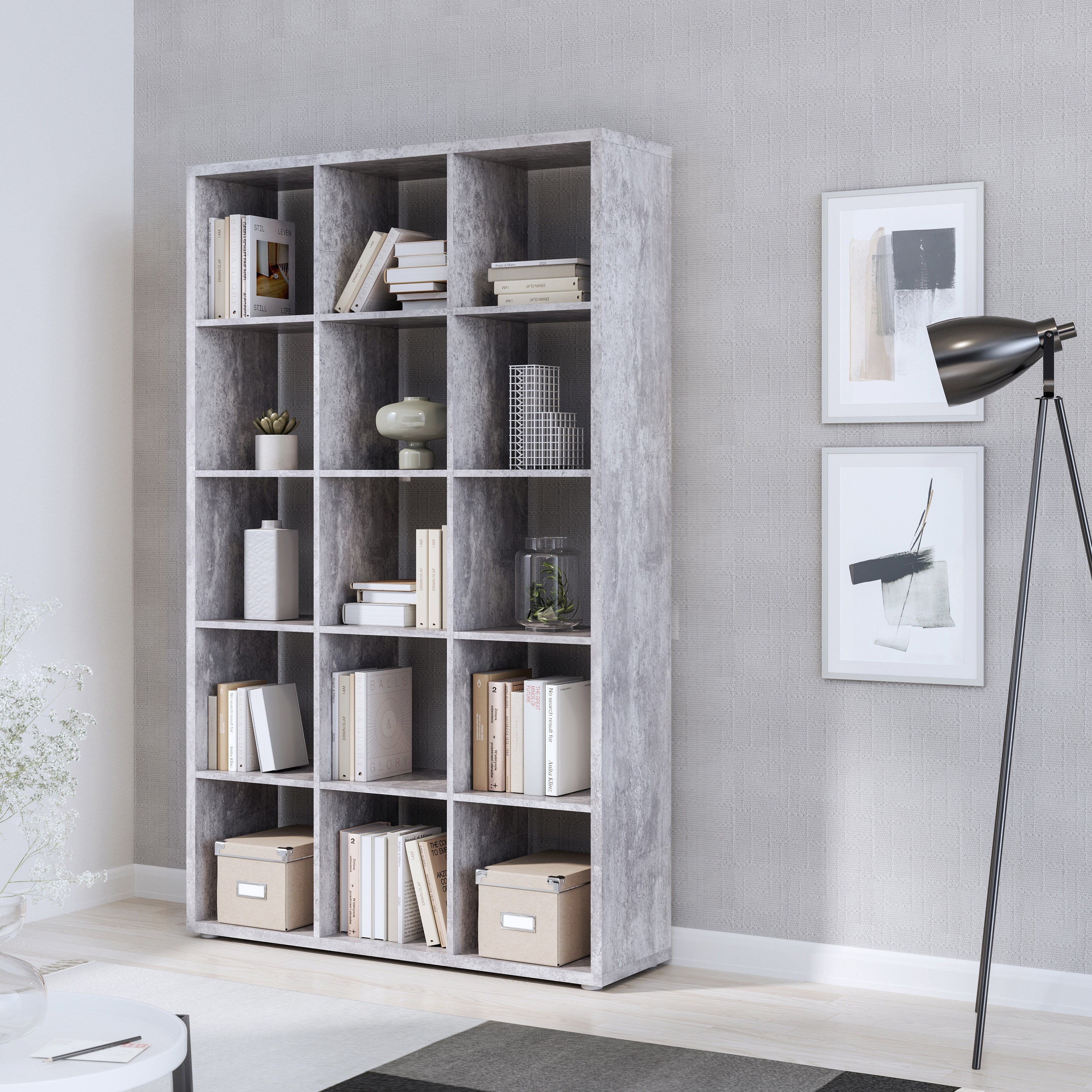 Mauro 3x5 Storage Unit in Concrete Grey – FTG, view 2