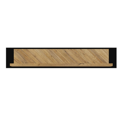 Nikomedes Wall Shelf 140cm in Spica Oak/Matt Black/Bartex Oak – FTG, view 2