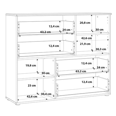 Sienna Abstract Chest of in White/White High Gloss – FTG, view 12