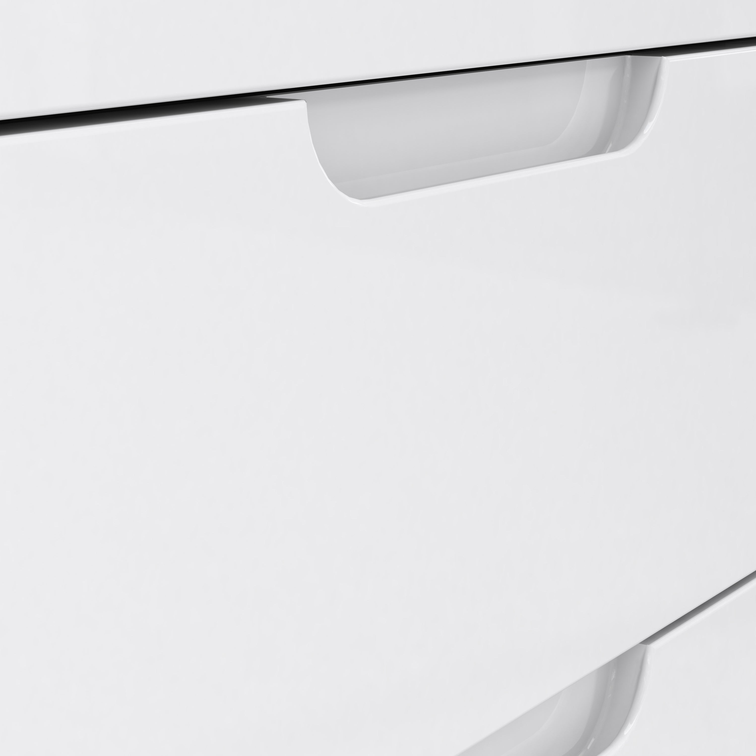 Sienna Abstract Chest of in White/White High Gloss – FTG, view 9