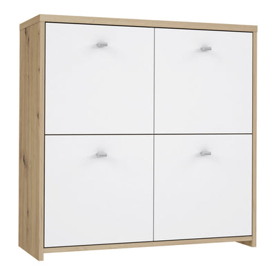 Best Chest Storage Cabinet with 4 Doors in Artisan Oak/White – FTG
