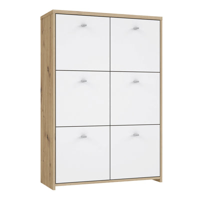 Best Chest Storage Cabinet with 6 Doors in Artisan Oak/White – FTG