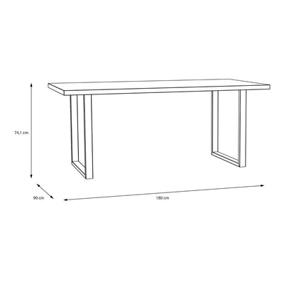 Nikomedes Dining Table in Bartex Oak – FTG, view 5