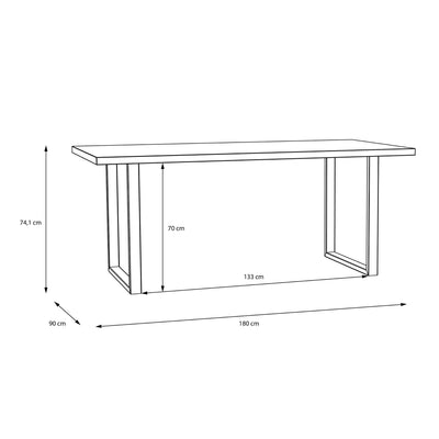 Nikomedes Dining Table in Bartex Oak – FTG, view 6