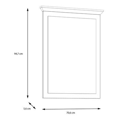 Illopa Mirror in Oak Nelson/Snowy Oak – FTG, view 5