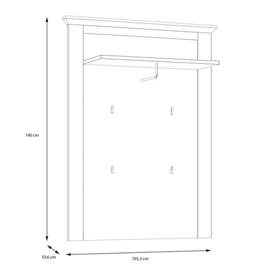 Illopa Wall Panel in Oak Nelson/Snowy Oak – FTG, view 5