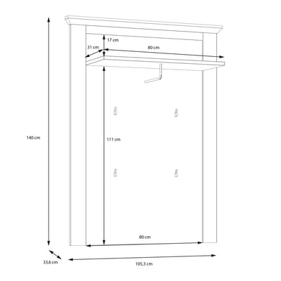 Illopa Wall Panel in Oak Nelson/Snowy Oak – FTG, view 6