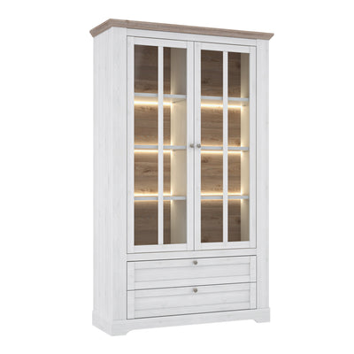 Illoppa Display Cabinet in Snowy Oak/Oak Nelson – FTG