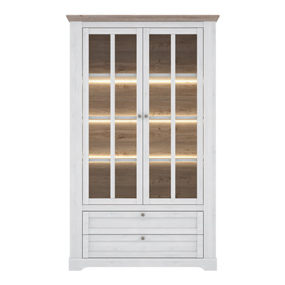 Illoppa Display Cabinet in Snowy Oak/Oak Nelson – FTG, view 2
