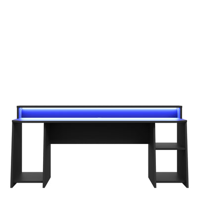Tezaur Wide Black Gaming Desk with Colour Changing LED – FTG