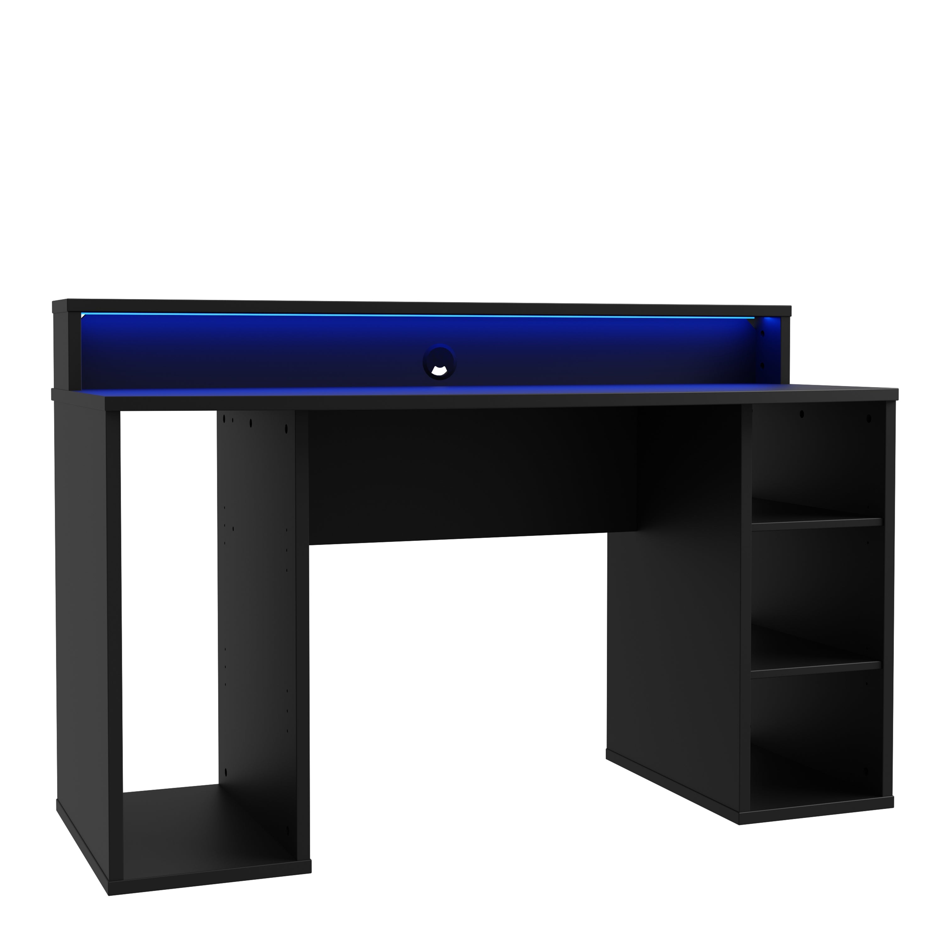 Tezaur Black Gaming Desk with Colour Changing LED – FTG, view 3