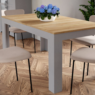 Bohol Extending Dining Table 160-207cm in Riviera Oak/Grey Oak – FTG, view 5