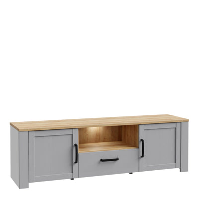 Bohol TV Unit Inc. LED Light in Riviera Oak/Grey Oak – FTG