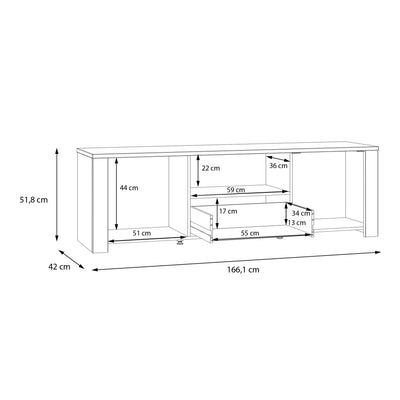 Bohol TV Unit Inc. LED Light in Riviera Oak/Grey Oak – FTG, view 9