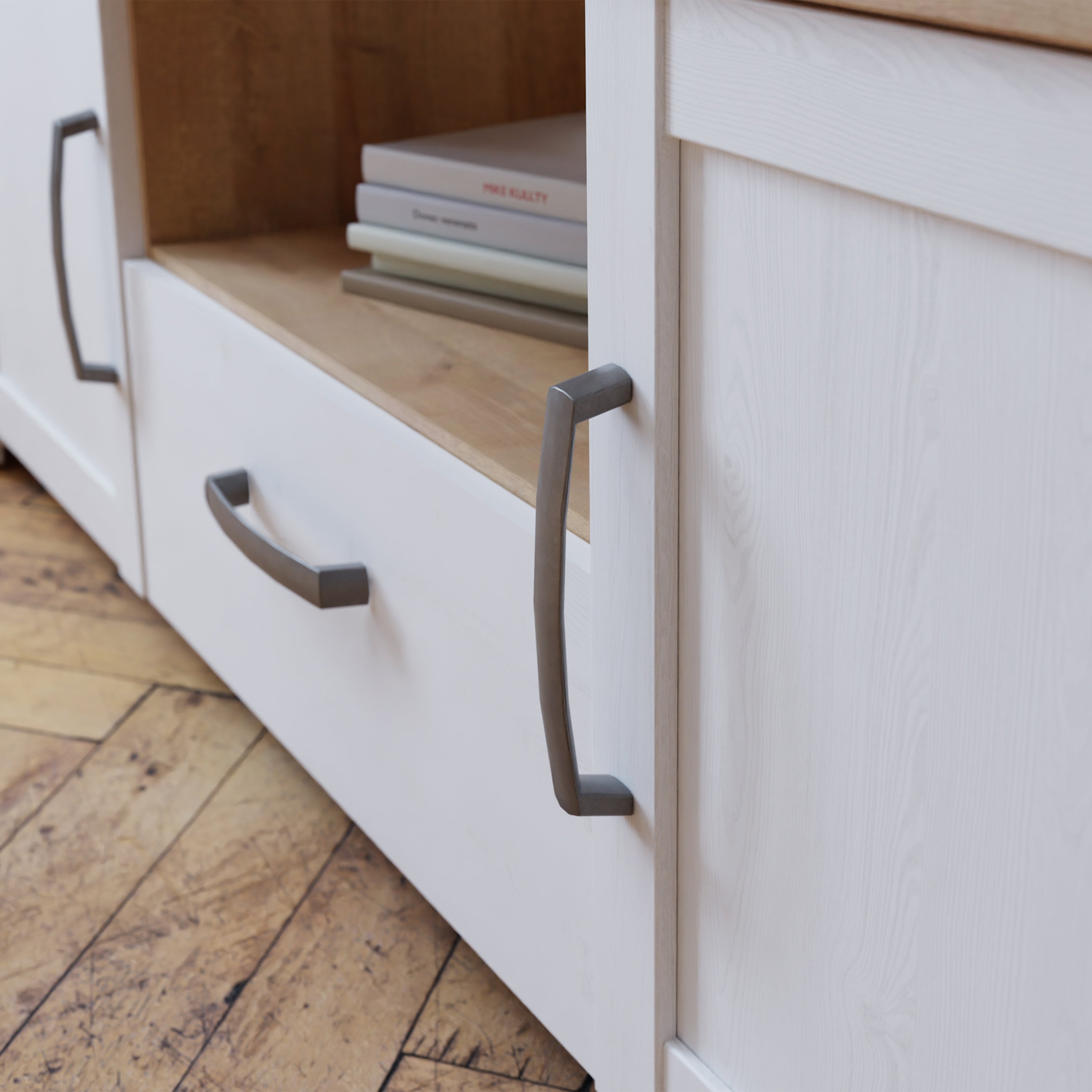 Bohol TV Unit inc. LED Light in Riviera Oak/White – FTG, view 8