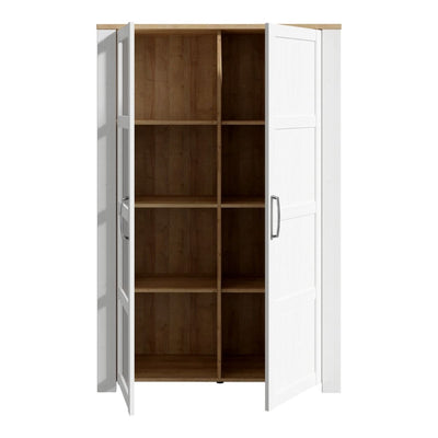 Bohol Display Cabinet inc. 2x LED Lights in Riviera Oak/White – FTG, view 5