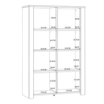 Bohol Display Cabinet inc. 2x LED Lights in Riviera Oak/White – FTG, view 10