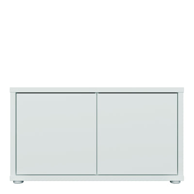 Alice Springs Bench with 2 Doors Push-to-Open in Light Grey