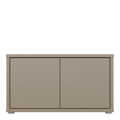 Alice Springs Bench with 2 Doors Push-to-Open in Taupe