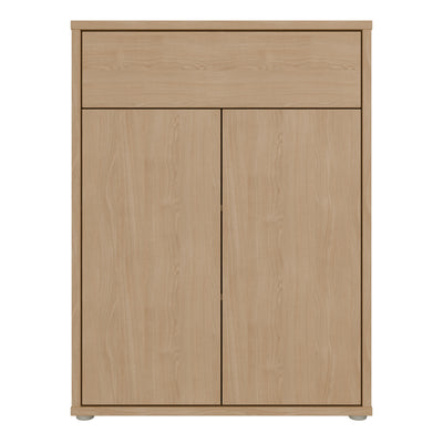 Alice Springs Shoe Cabinet with 2 Doors Push-to-Open & 1 Drawer Push-to-Open in Elegancia Oak