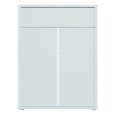 Alice Springs Shoe Cabinet with 2 Doors Push-to-Open & 1 Drawer Push-to-Open in Light Grey