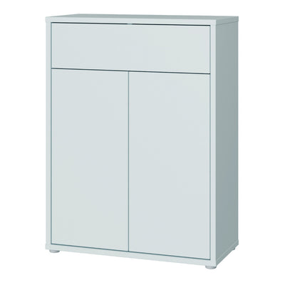 Alice Springs Shoe Cabinet with 2 Doors Push-to-Open & 1 Drawer Push-to-Open in Light Grey